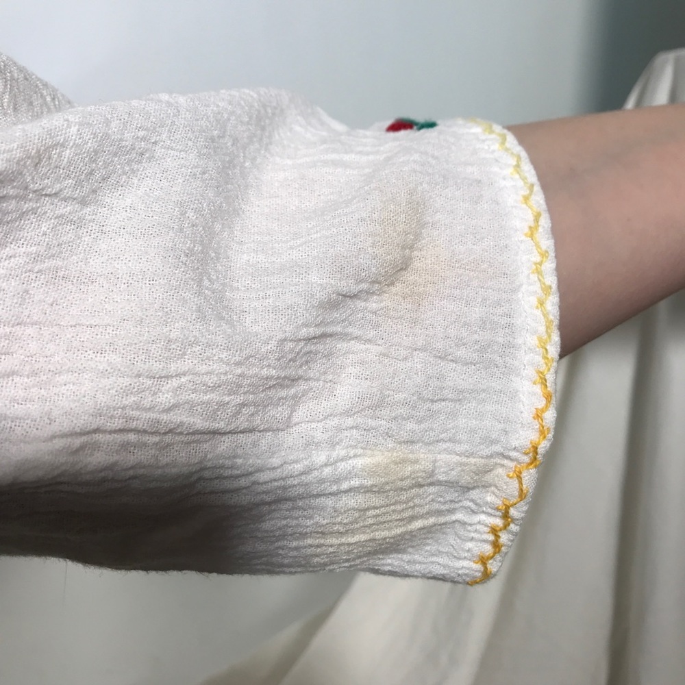 🎉HP🎉Vtg 90s does 70s tie front cotton boho shirt - Picture 6 of 11